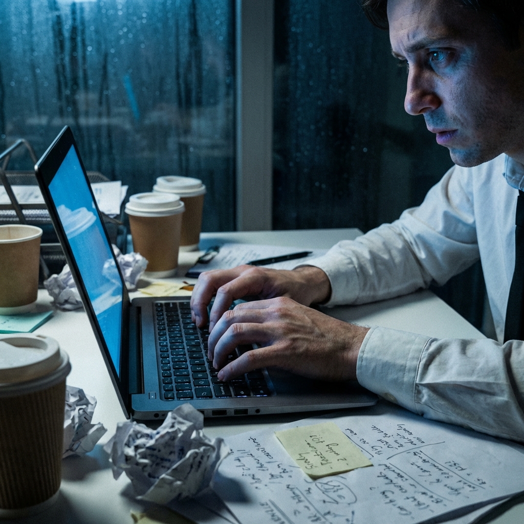 Candidato frustrado tarde da noite